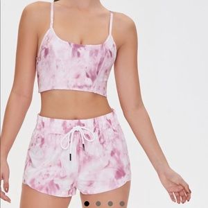 Forever 21 Blue Tie Dye Running Shorts